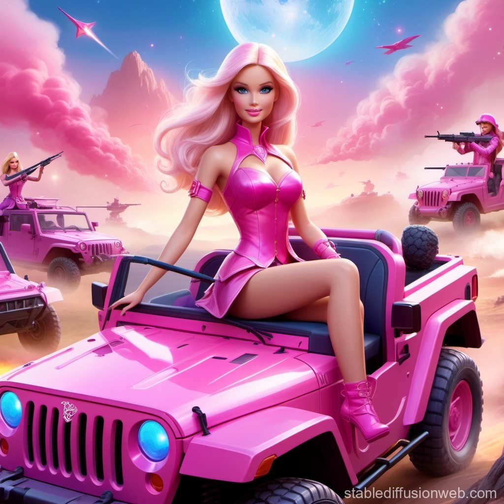 Barbie Jeep vs. Combat Barbie