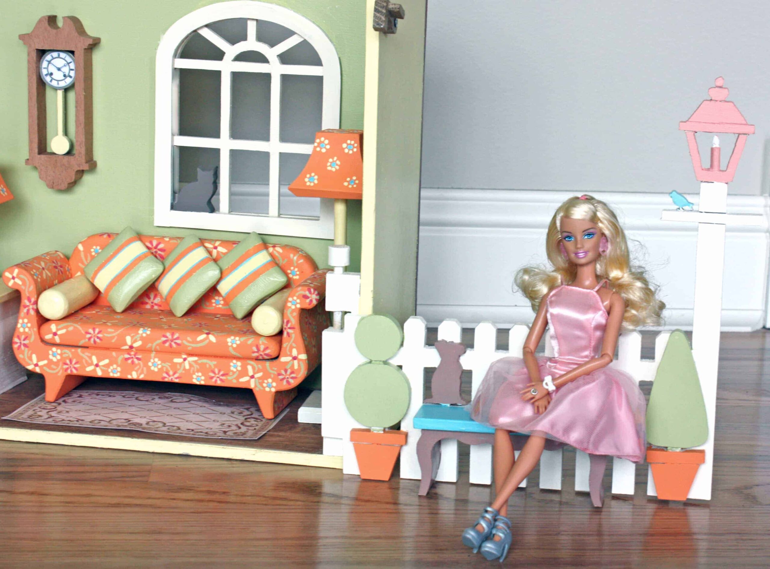 Assembled Barbie doll house