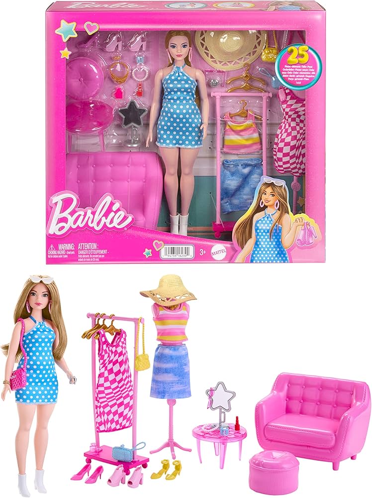Barbie doll with changeable outfits
