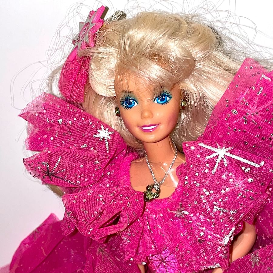 1990s Holiday Barbie doll in festive attire