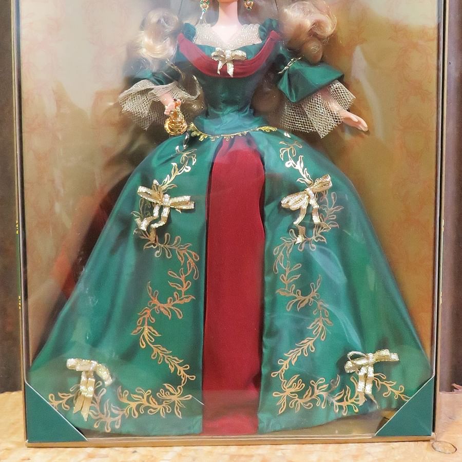 2000s Holiday Barbie doll in festive attire