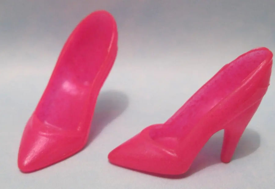 Modern Barbie doll wearing high-fashion shoes